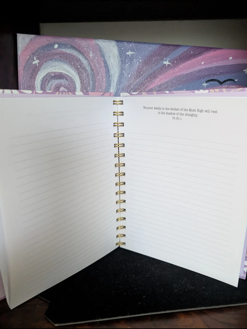 Amazing Grace Spiral Notebook - Pink Lavender Floral Journal